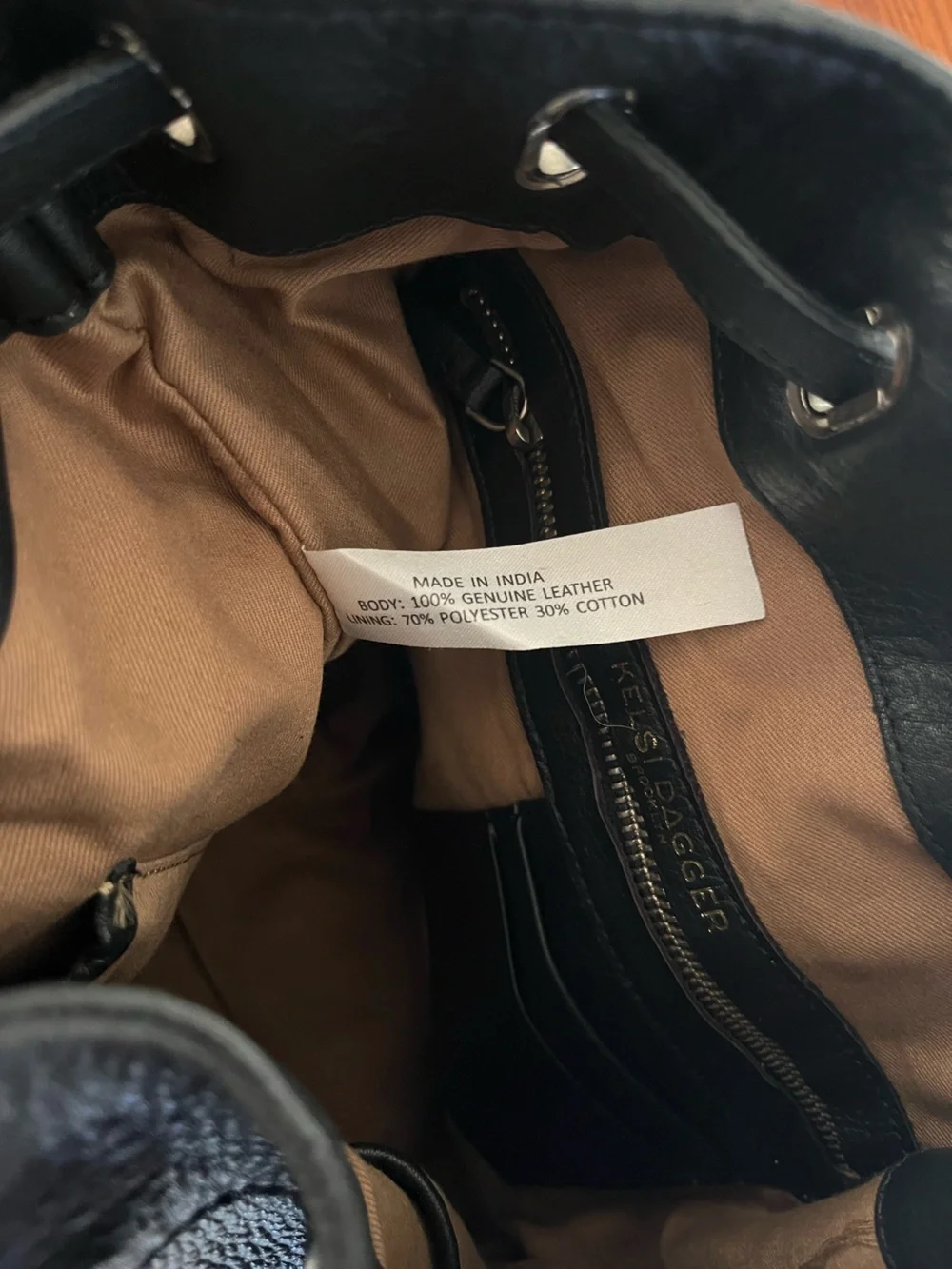 Kelsi Dagger bucket bag leather backpack